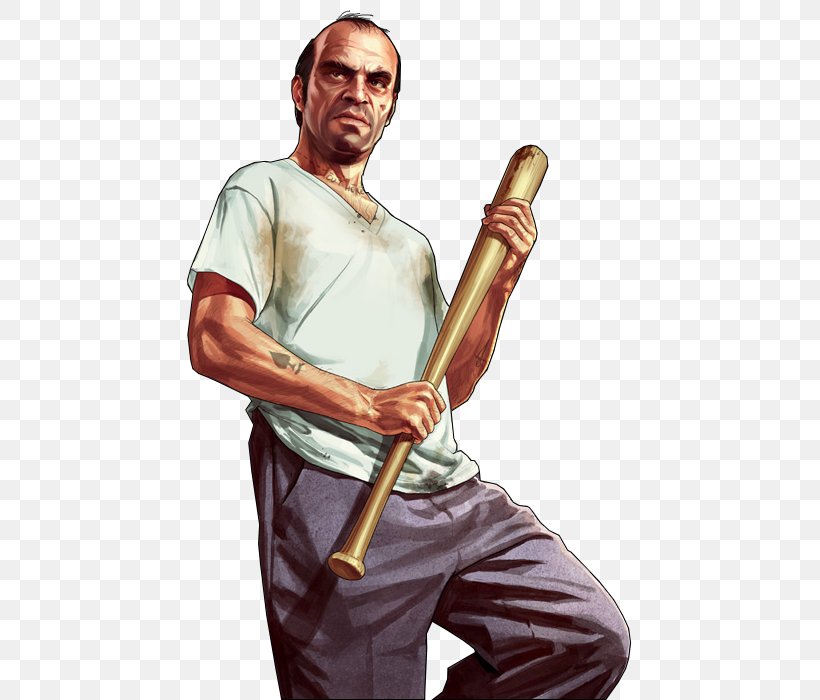 Grand Theft Auto V Grand Theft Auto: Vice City Stories Trevor Philips Video Game, PNG, 445x700px, Grand Theft Auto V, Arm, Baseball Equipment, Carl Johnson, Character Download Free