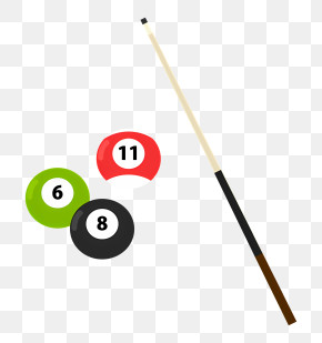 Icon - Billiard Balls And Cue For Pool Game PNG