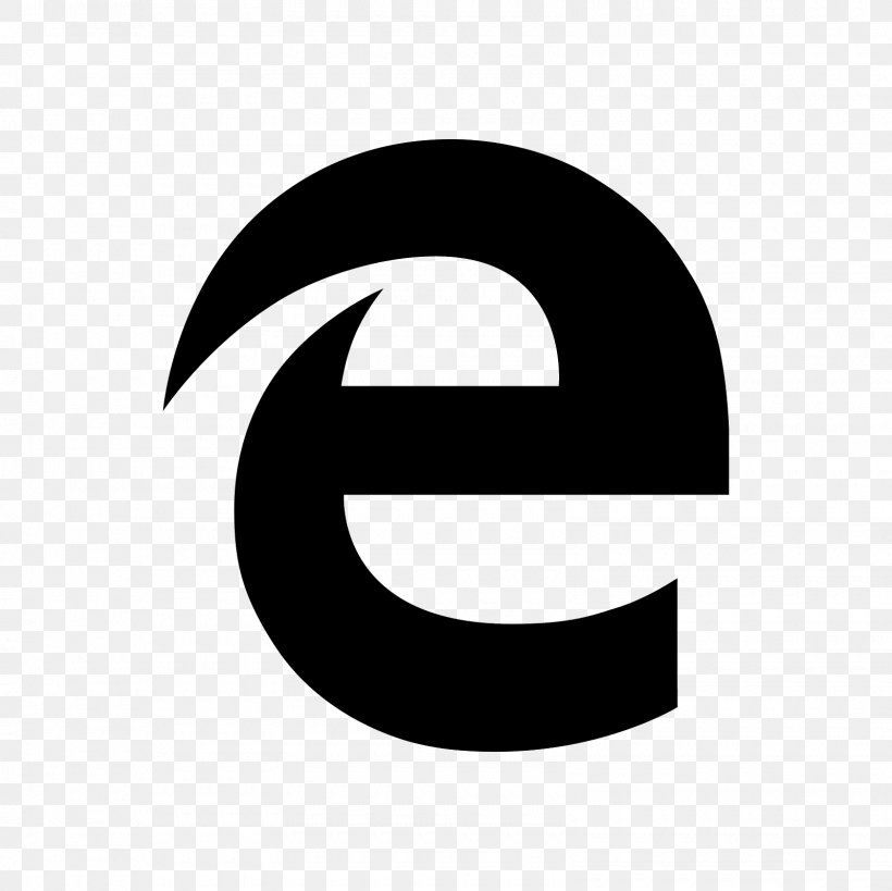 Microsoft Edge Web Browser, PNG, 1600x1600px, Microsoft, Black And White, Brand, Google Chrome, Internet Explorer Download Free