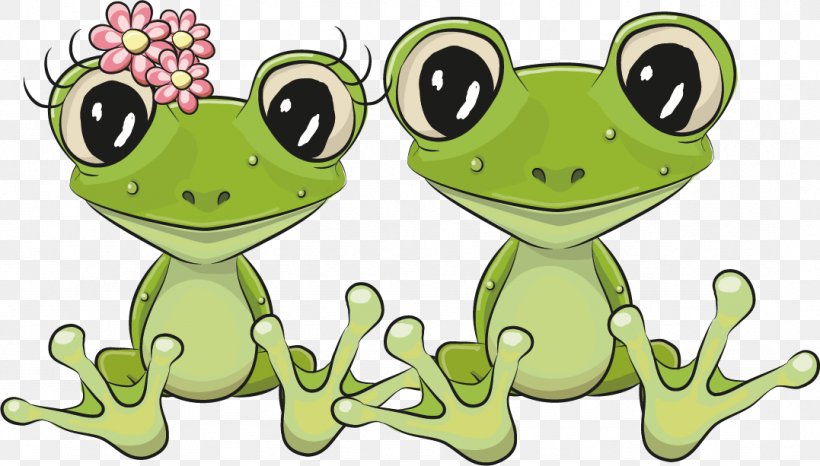 Frog Lithobates Clamitans Cuteness, PNG, 1077x613px, Frog, Amphibian, Cartoon, Cuteness, Drawing Download Free