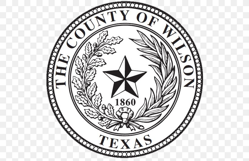 Wilson County, Texas Seal Of Texas Republic Of Texas Texas Senate U.S. State, PNG, 528x529px, Seal Of Texas, Area, Black And White, Brand, Decal Download Free