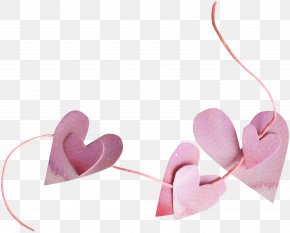 Paper-cut Pink Rope Heart - Papercutting Pink Rope PNG