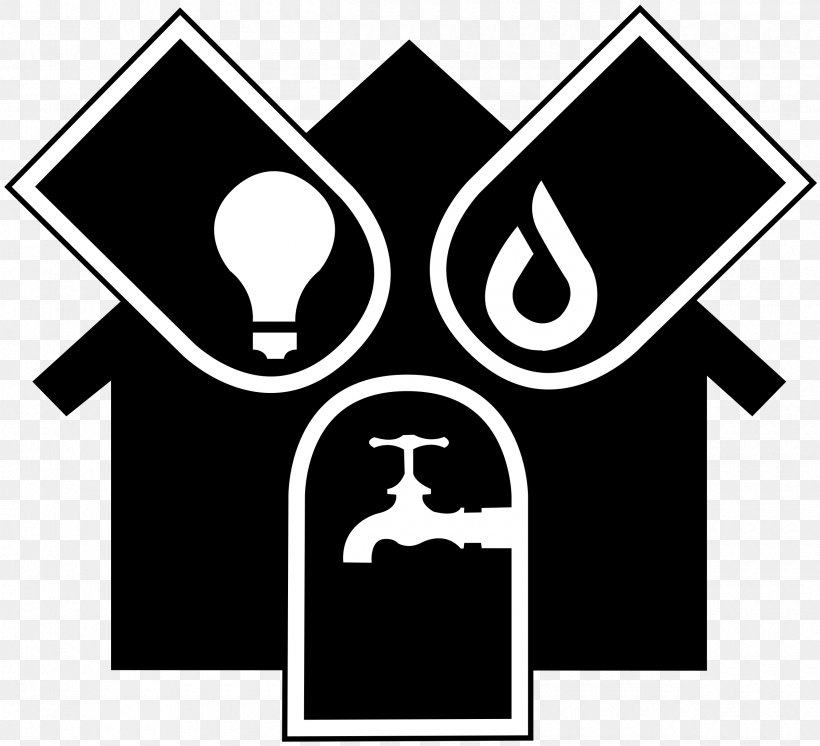 Water Electricity Three Utilities Problem Clip Art, PNG, 2400x2185px, Water, Area, Black, Black And White, Brand Download Free