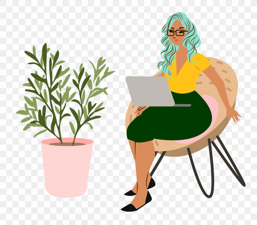 Alone Time Lady Computer, PNG, 2500x2184px, Alone Time, Chair, Computer, Creative Professional, Creative Work Download Free