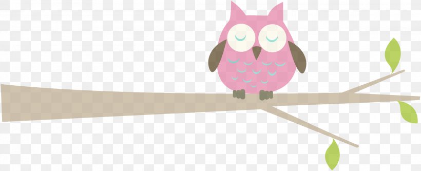 Owl Bird Bird Of Prey Pink Clip Art, PNG, 2225x905px, Owl, Beak, Bird, Bird Of Prey, Branch Download Free