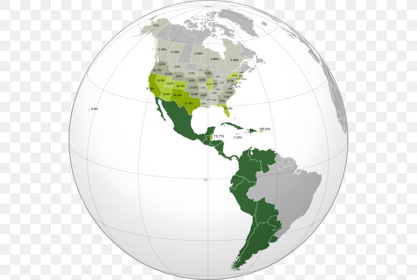 Latin America South America United States Hispanic America Spanish Language In The Americas, PNG, 550x550px, Latin America, Americas, English, Globe, Hispanic America Download Free