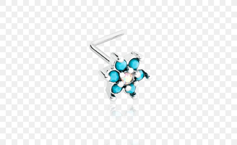 Turquoise Earring Body Jewellery Silver Nose Piercing, PNG, 500x500px, Turquoise, Blue, Body Jewellery, Body Jewelry, Earring Download Free