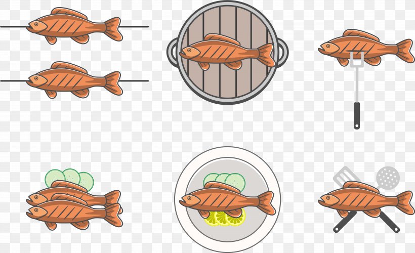 Animal Cartoon, PNG, 5164x3152px, Drawing, Animal Figure, Fish, Fish Fry, Food Download Free