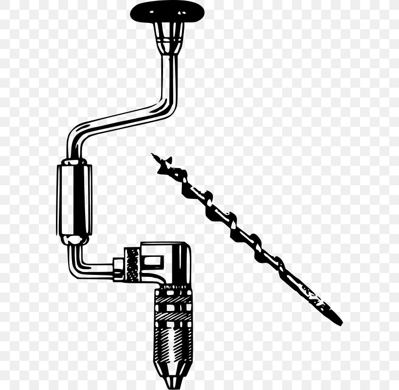 Augers Tool Brace Clip Art, PNG, 590x800px, Augers, Black And White, Brace, Cordless, Drill Bit Download Free