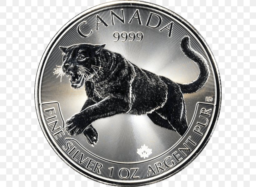 Canada Canadian Wildlife Royal Canadian Mint Silver Coin, PNG, 600x600px, Canada, Big Cats, Bullion Coin, Canadian Gold Maple Leaf, Canadian Platinum Maple Leaf Download Free