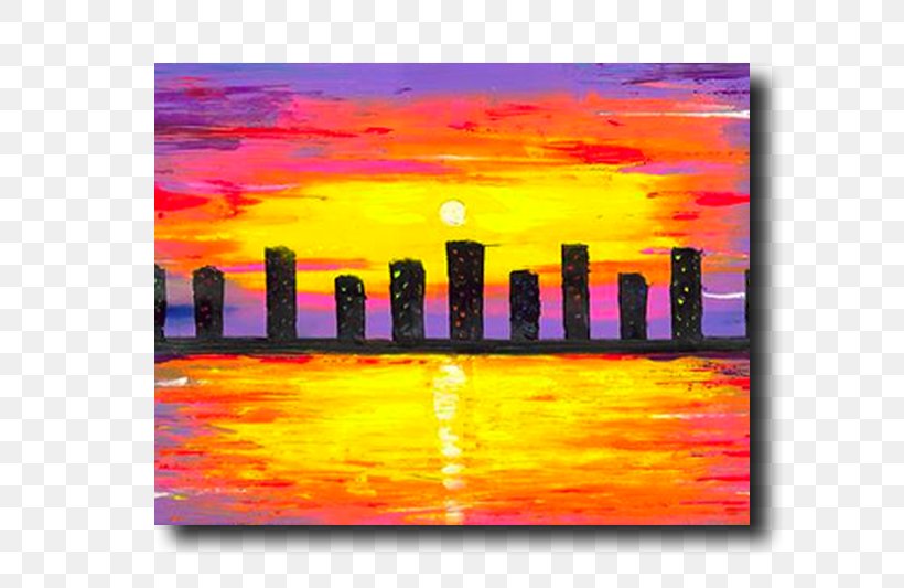 Canvas Print Painting Gallery Wrap Art, PNG, 600x533px, Canvas Print, Acrylic Paint, Afterglow, Art, Calm Download Free