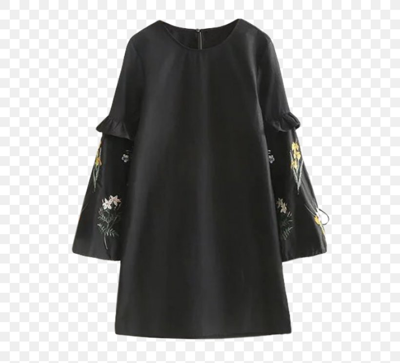 Dress Sleeve Shirt Robe Blouse, PNG, 558x744px, Dress, Black, Blouse, Clothing, Coat Download Free