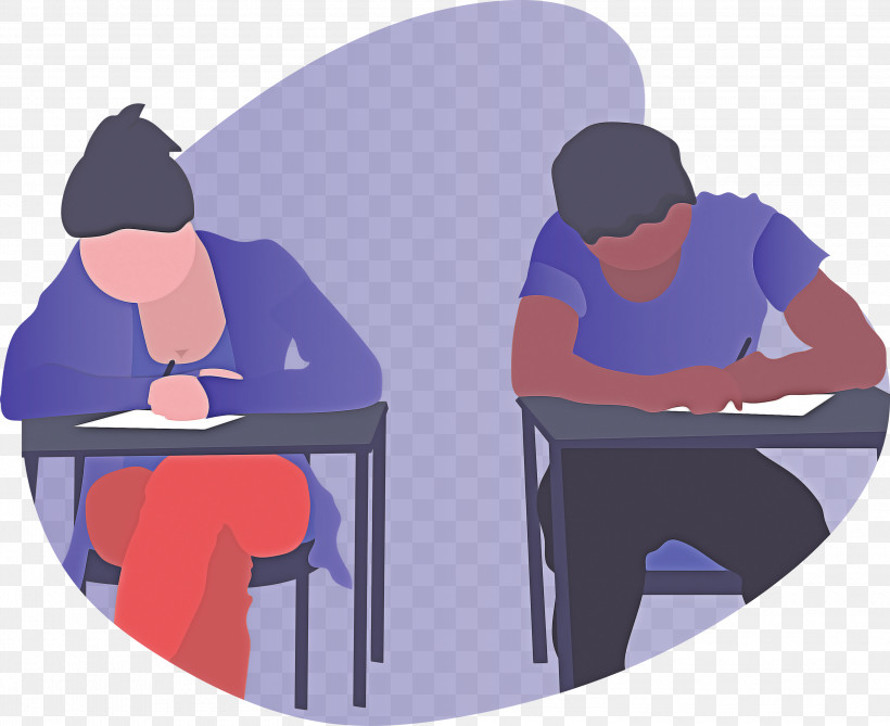 Exam Students, PNG, 3000x2451px, Exam, Cartoon, Conversation, Employment, Furniture Download Free