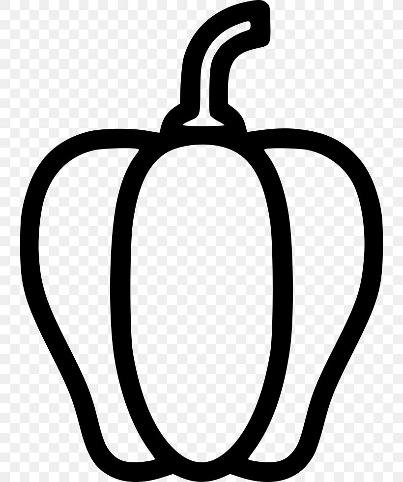 Paprika Bell Pepper Vegetable Font, PNG, 740x980px, Paprika, Area, Artwork, Bell Pepper, Black And White Download Free