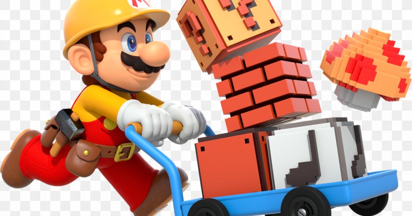 Super Mario Maker New Super Mario Bros Super Mario Bros. Wii U, PNG, 1200x630px, Super Mario Maker, Construction Worker, Lego, Level, Machine Download Free