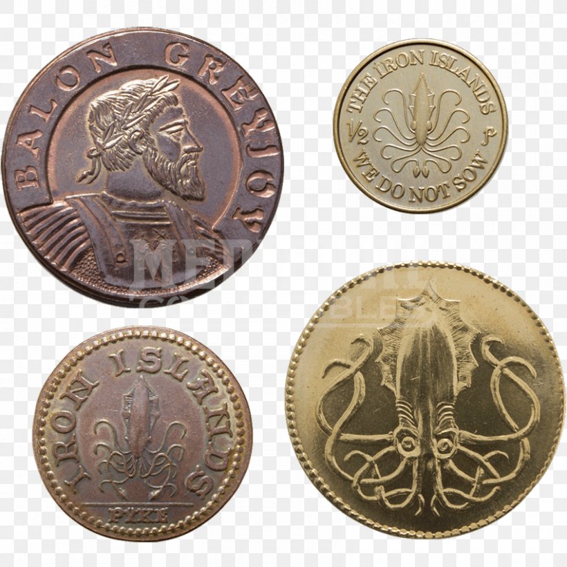 Coin A Game Of Thrones Daenerys Targaryen Jaqen H'ghar House Greyjoy, PNG, 850x850px, Coin, Arya Stark, Balon Greyjoy, Cash, Copper Download Free