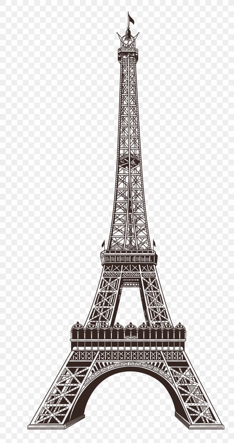 Eiffel Tower Champ De Mars Exposition Universelle Paper, PNG, 1313x2489px, Eiffel Tower, Black And White, Champ De Mars, Cloth Napkins, Decoupage Download Free