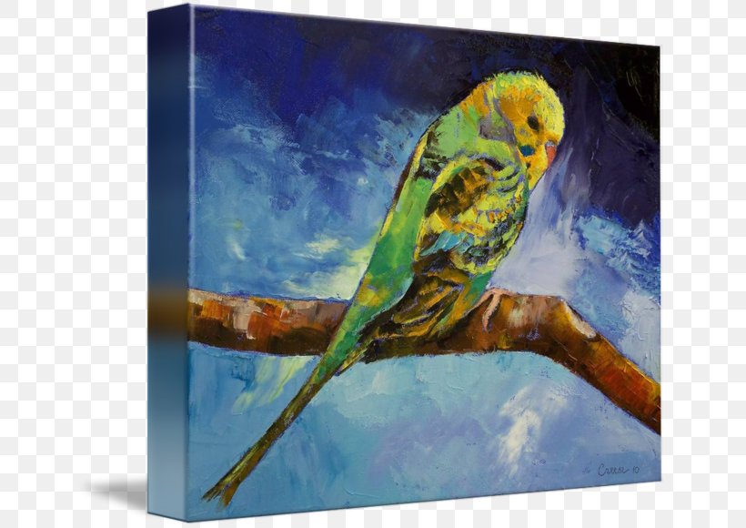 Painting Lovebird Macaw Parakeet Printing, PNG, 650x580px, Painting, Art, Beak, Bird, Canvas Print Download Free