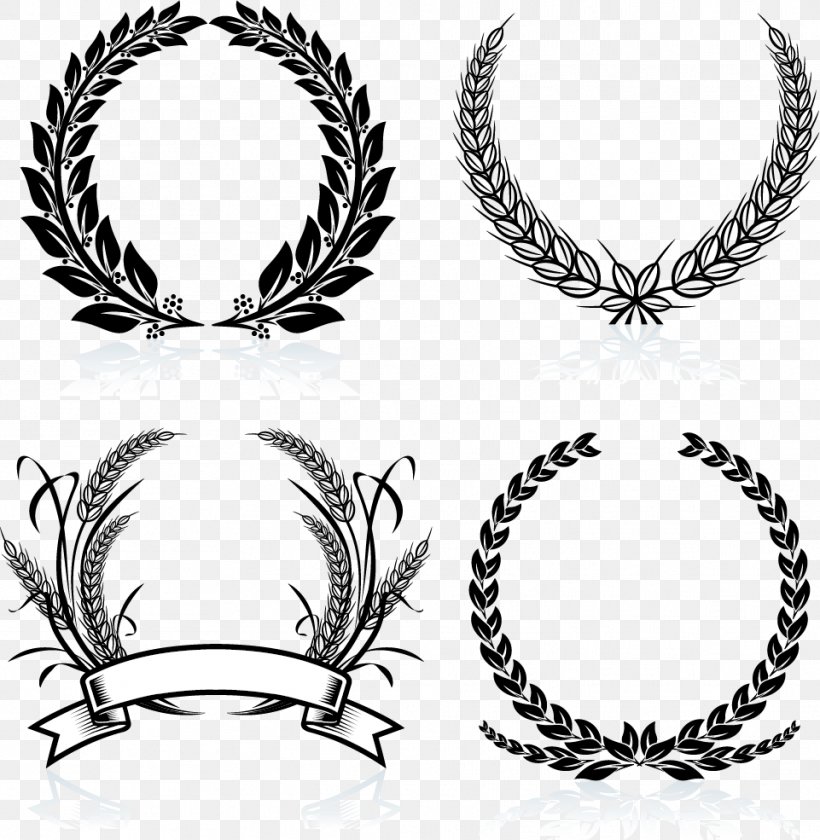 Laurel Wreath Stock Photography Clip Art, PNG, 961x985px, Laurel Wreath, Bay Laurel, Black And White, Body Jewelry, Crown Download Free