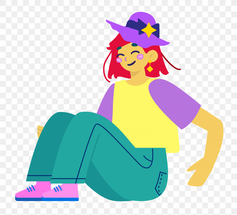 Sitting Sitting On Floor, PNG, 2500x2266px, Sitting, Cartoon, Character, Clothing, Happiness Download Free