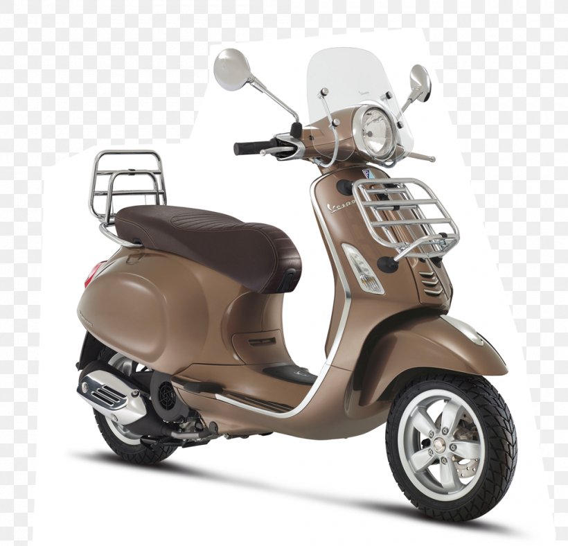 Scooter Vespa Primavera Four-stroke Engine Motorcycle, PNG, 1000x961px, Scooter, Antilock Braking System, Automotive Design, Brown, Color Download Free