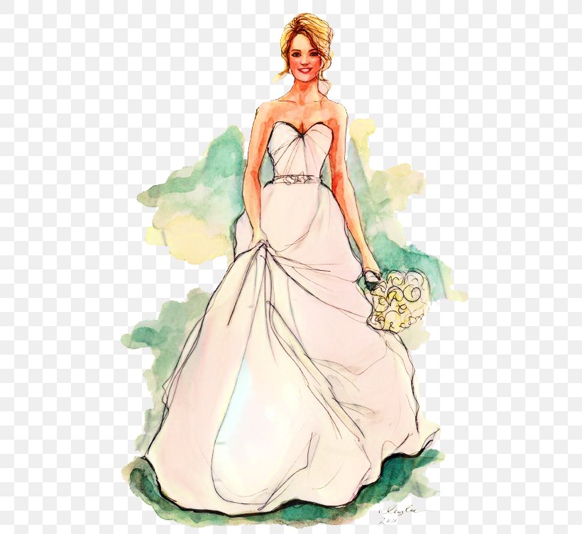 Drawing Fashion Illustration Sketch Bride, PNG, 516x753px, Drawing, Art, Bridal Clothing, Bridal Party Dress, Bride Download Free