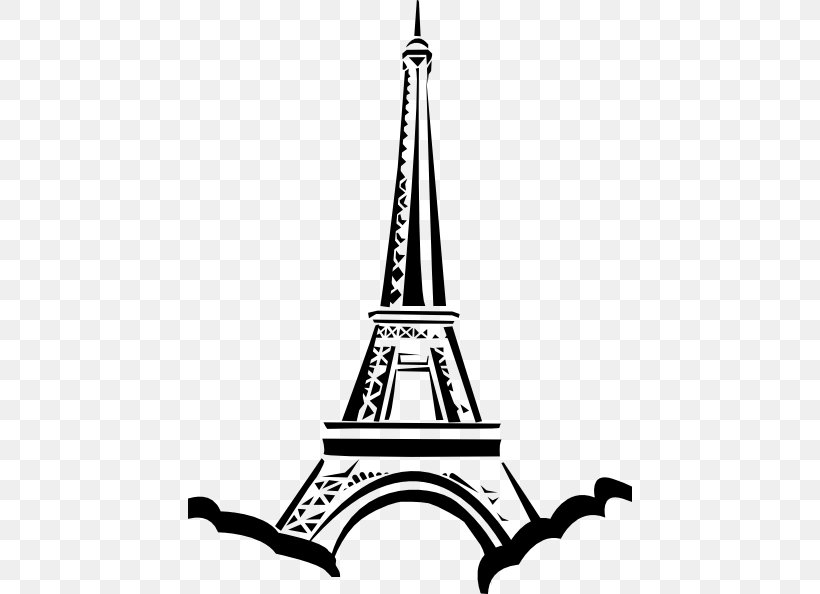 Eiffel Tower Book Monument Clip Art, PNG, 444x594px, Eiffel Tower, Art, Artwork, Black And White, Book Download Free