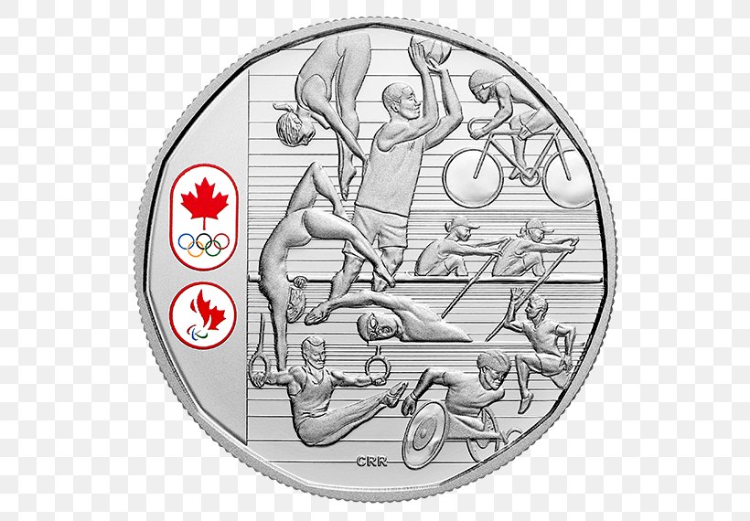 Currency Coin Royal Canadian Mint Canadian Dollar Olympic Games, PNG, 570x570px, Currency, Art, Black And White, Canada, Canadian Dollar Download Free