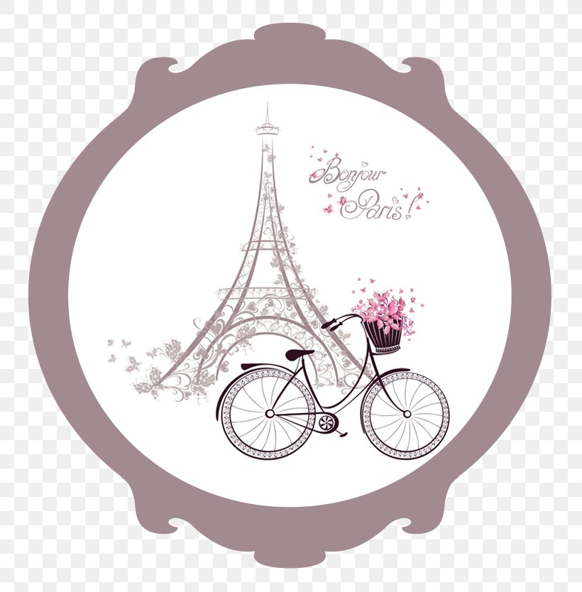 Eiffel Tower Bicycle Wall Decal Cycling Sticker, PNG, 794x834px, Eiffel Tower, Bicycle, City Bicycle, Cycling, Decal Download Free