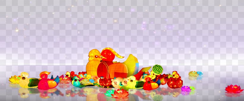 Mid-water Lantern Creative, PNG, 2842x1178px, Light, Autumn, Confectionery, Festival, Gummi Candy Download Free