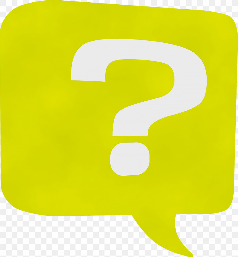 Yellow Font Symbol Logo, PNG, 2777x3000px, Question Mark, Logo, Paint, Symbol, Watercolor Download Free