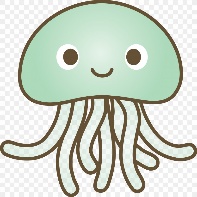 Baby Jellyfish Jellyfish, PNG, 3000x3000px, Baby Jellyfish, Cartoon, Cnidaria, Green, Hair Download Free