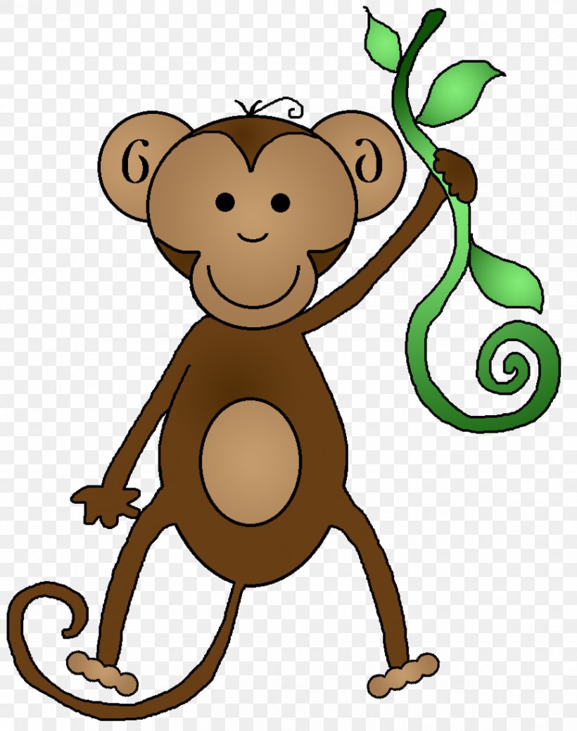 Baby Monkeys Primate Clip Art, PNG, 865x1097px, Watercolor, Cartoon, Flower, Frame, Heart Download Free