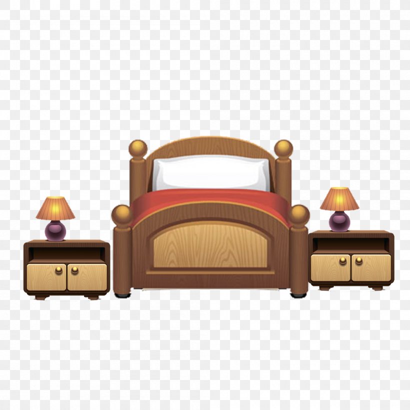 Furniture Table Nightstand Bed, PNG, 1000x1000px, Furniture, Bed, Bedroom, Cartoon, Kitchen Download Free