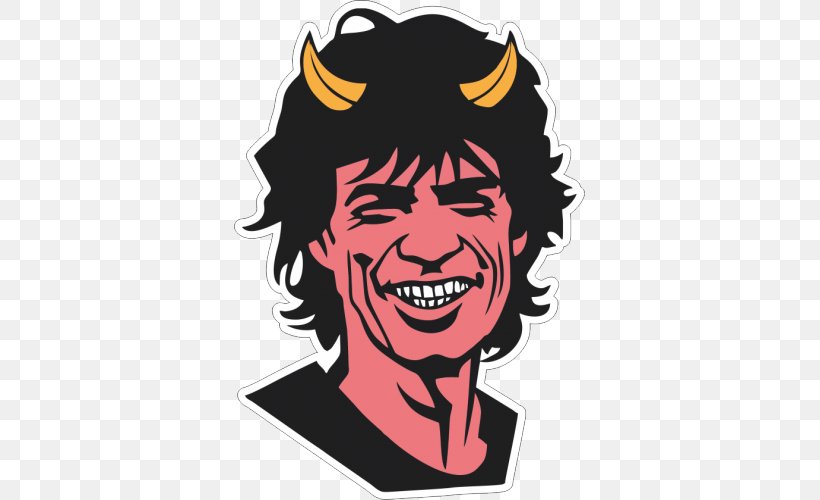 Mick Jagger Sympathy For The Devil Sign Of The Horns, PNG, 500x500px, Mick Jagger, Art, Demon, Devil, Face Download Free