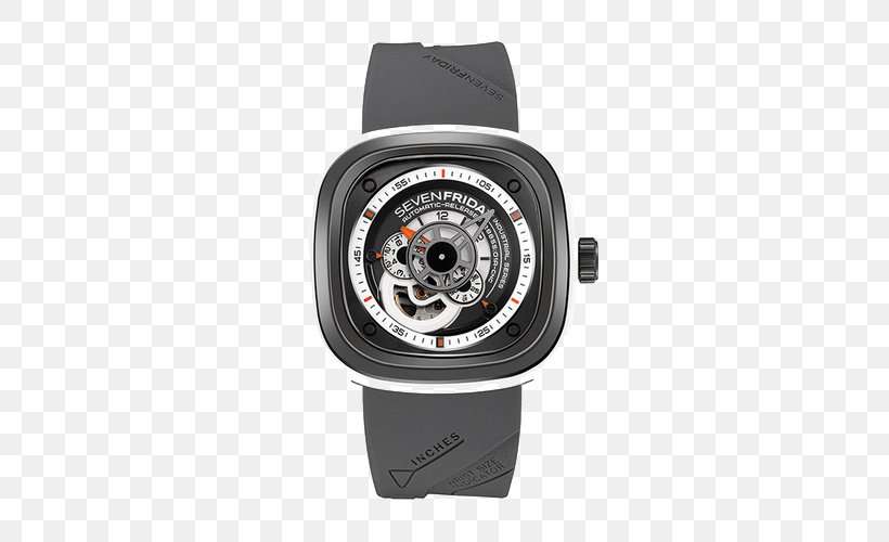 SevenFriday Industrial Revolution Automatic Watch Industry, PNG, 500x500px, Sevenfriday, Automatic Watch, Balance Wheel, Brand, Grey Download Free