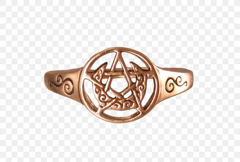 Wicca Pentagram Pentacle Wedding Ring, PNG, 555x555px, Wicca, Body Jewelry, Charms Pendants, Copper, Crescent Download Free