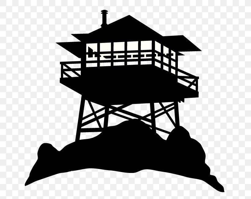 Fire Lookout Tower Drawing Forest, PNG, 700x649px, Fire Lookout Tower, Art, Black And White, Drawing, Elevation Download Free