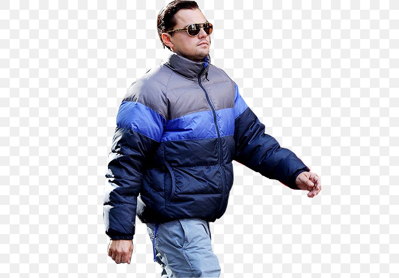 Leonardo DiCaprio Jacket Outerwear Hood Coat, PNG, 500x570px, Leonardo Dicaprio, Blue, Celebrity, Clothing, Coat Download Free