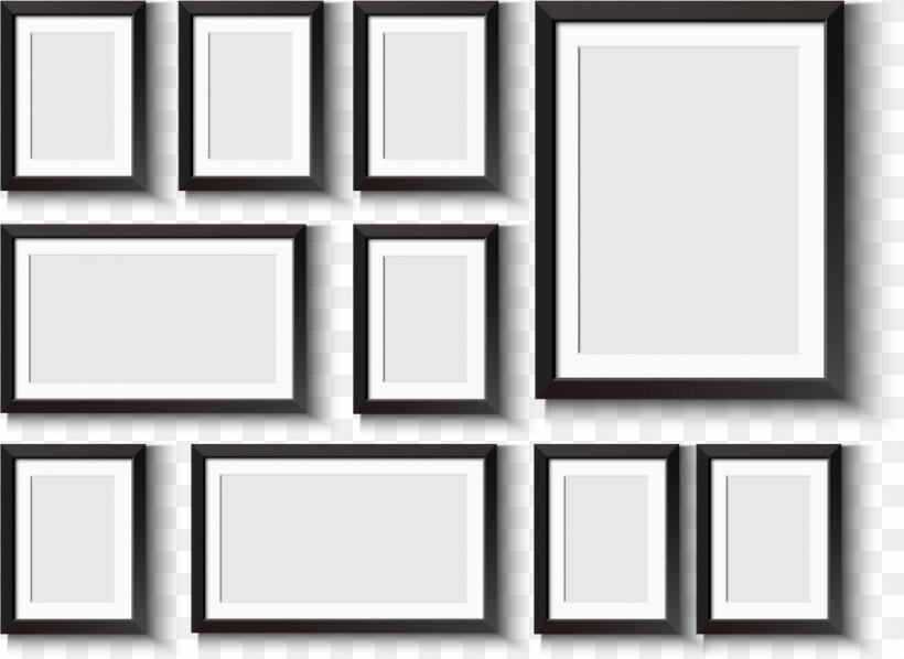 Window Picture Frame Wall Decal, PNG, 970x708px, Window, Area, Black And White, Collage, Decorative Arts Download Free