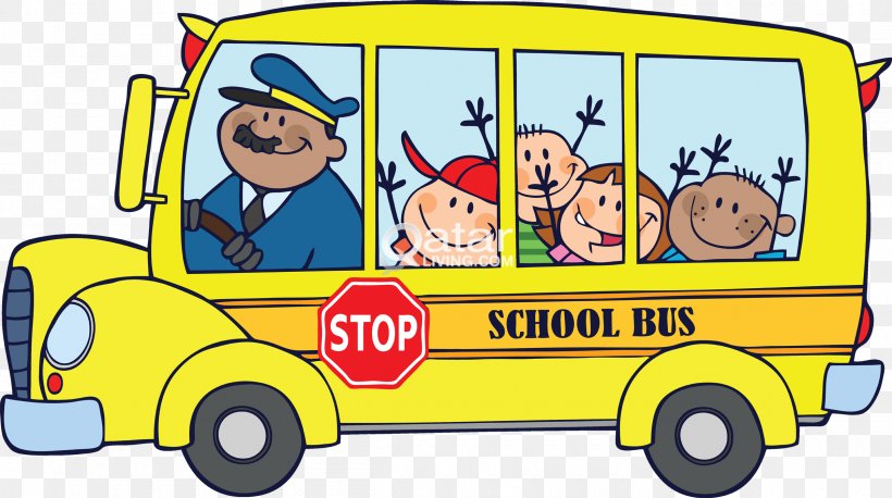 School Bus Clip Art, PNG, 2400x1341px, Bus, Area, Automotive Design, Cartoon, Istock Download Free