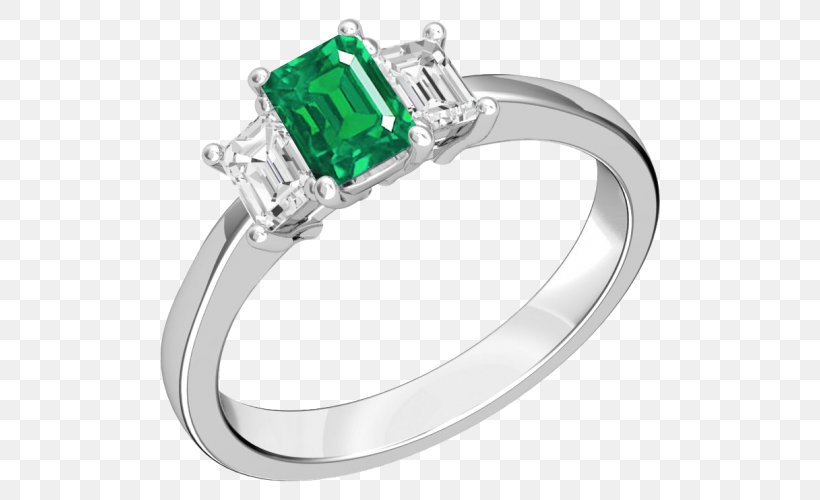 Engagement Ring Diamond Cut Emerald, PNG, 500x500px, Ring, Body Jewelry, Brilliant, Carat, Colored Gold Download Free