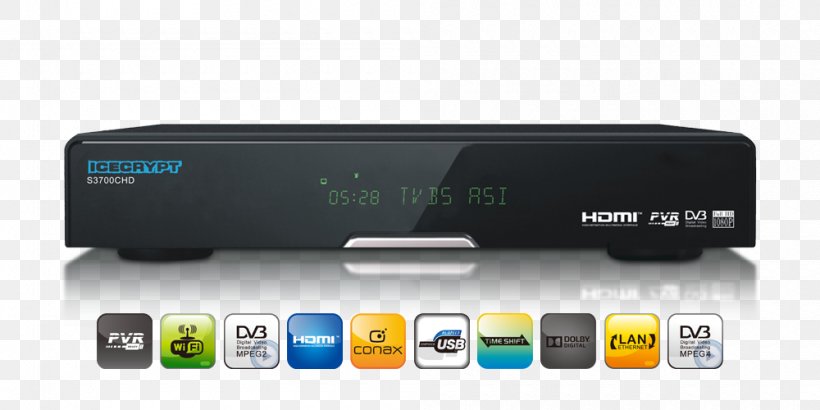 High-definition Television DVB-S2 Tuner Digital Video Broadcasting, PNG, 1000x500px, Highdefinition Television, Binary Decoder, Digital Terrestrial Television, Digital Video Broadcasting, Digital Video Recorders Download Free