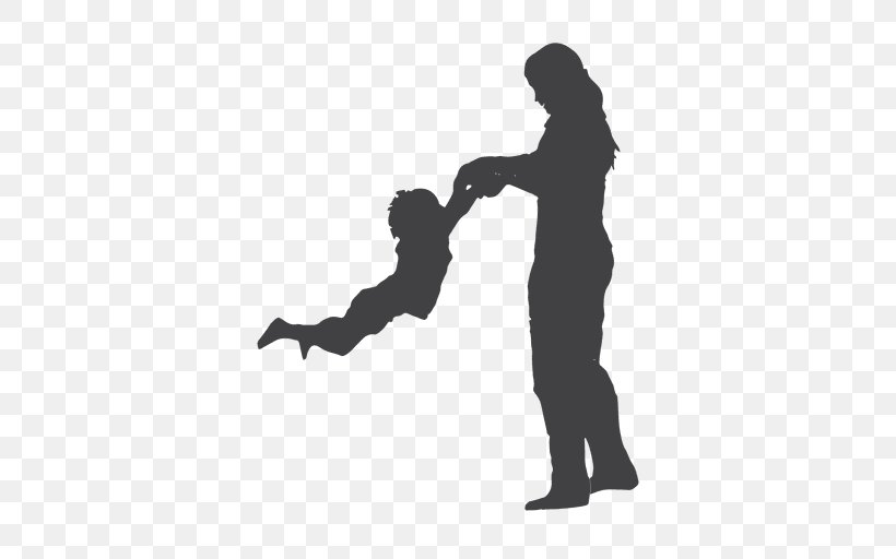 Mother Download Silhouette, PNG, 512x512px, Mother, Arm, Black And White, Hand, Human Behavior Download Free