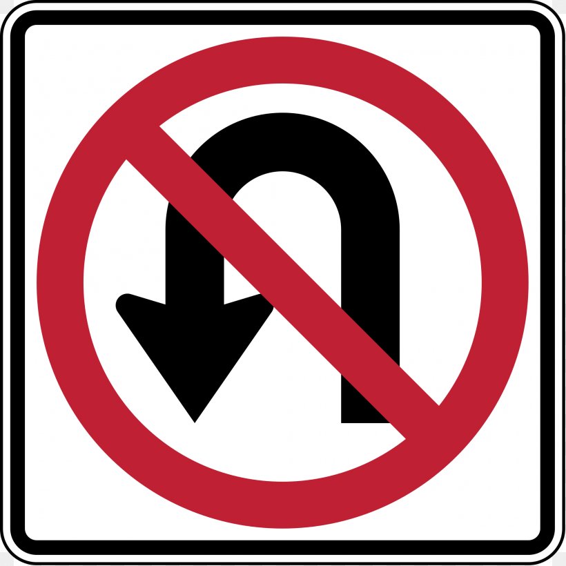 U-turn Traffic Sign Manual On Uniform Traffic Control Devices Regulatory Sign, PNG, 2000x2000px, Uturn, Area, Brand, Driving, Highway Download Free