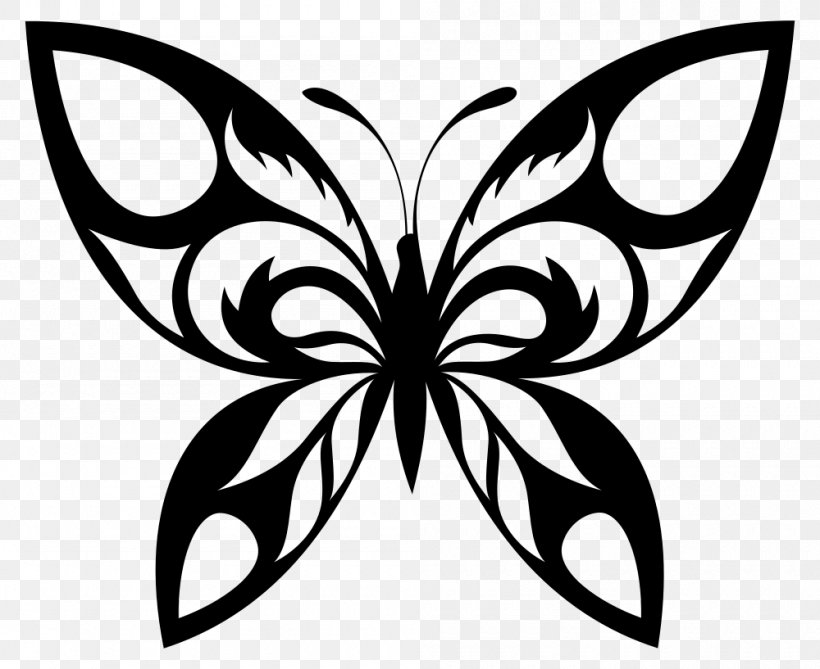 Butterfly Silhouette Clip Art, PNG, 1000x817px, Butterfly, Art, Arthropod, Artwork, Black And White Download Free