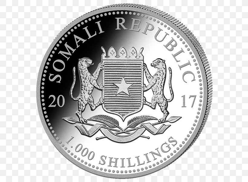 Somalia Silver Coin United States Of America, PNG, 600x600px, Somalia, American Silver Eagle, Badge, Brand, Bullion Coin Download Free