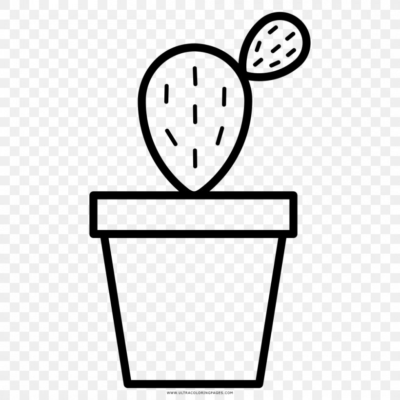 Drawing Coloring Book Cactaceae Kleurplaat, PNG, 1000x1000px, Drawing, Area, Art, Black, Black And White Download Free