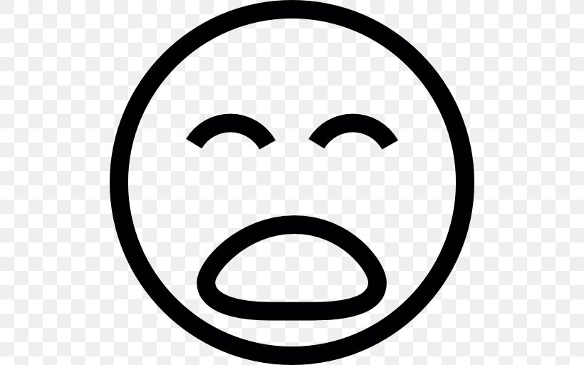 Smiley Emoticon Sadness, PNG, 512x512px, Smiley, Area, Black, Black And White, Emoticon Download Free