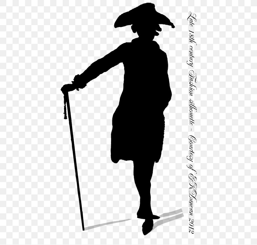 18th Century Silhouette Male Fashion, PNG, 456x781px, 18th Century, 1700talets Mode, Black, Black And White, Clothing Download Free